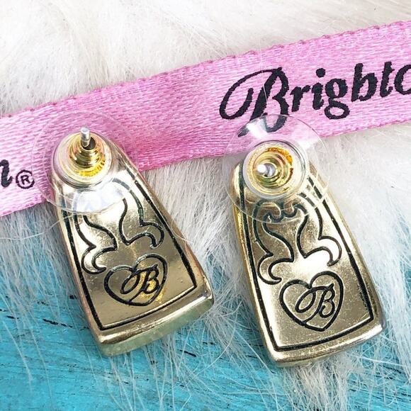 Brighton Aries Two Tone Crystal Drop Post Earrings - Picture 5 of 5